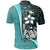 Polynesian Pride Apparel Fiji Polo Shirt Turquoise Coat of Arm Turtle With Hook - Polynesian Pride