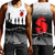 Polynesian Pride Clothing - New Zealand Anzac Day Silhouette Soldier Men Tank Top Black - Polynesian Pride