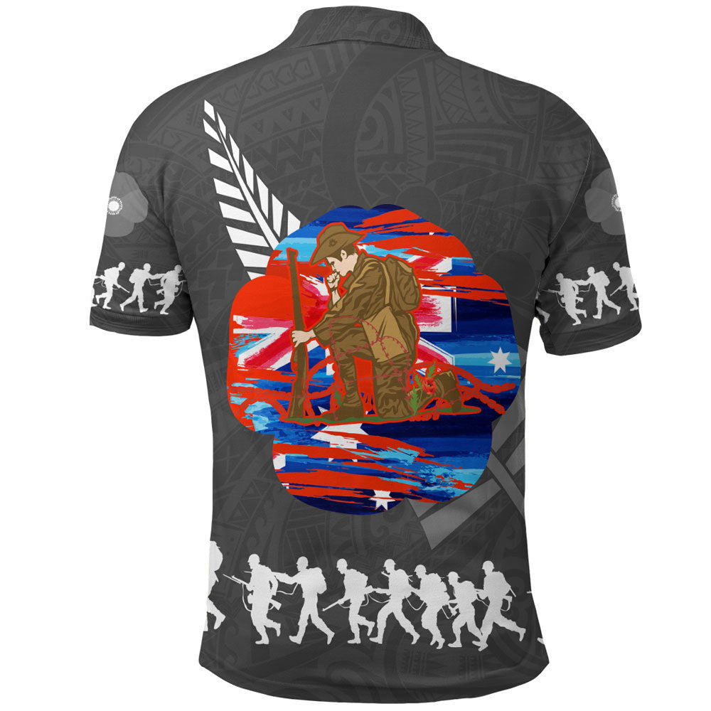 Polynesian Pride Clothing New Zealand ANZAC Red Poopy Polo Shirt - Polynesian Pride