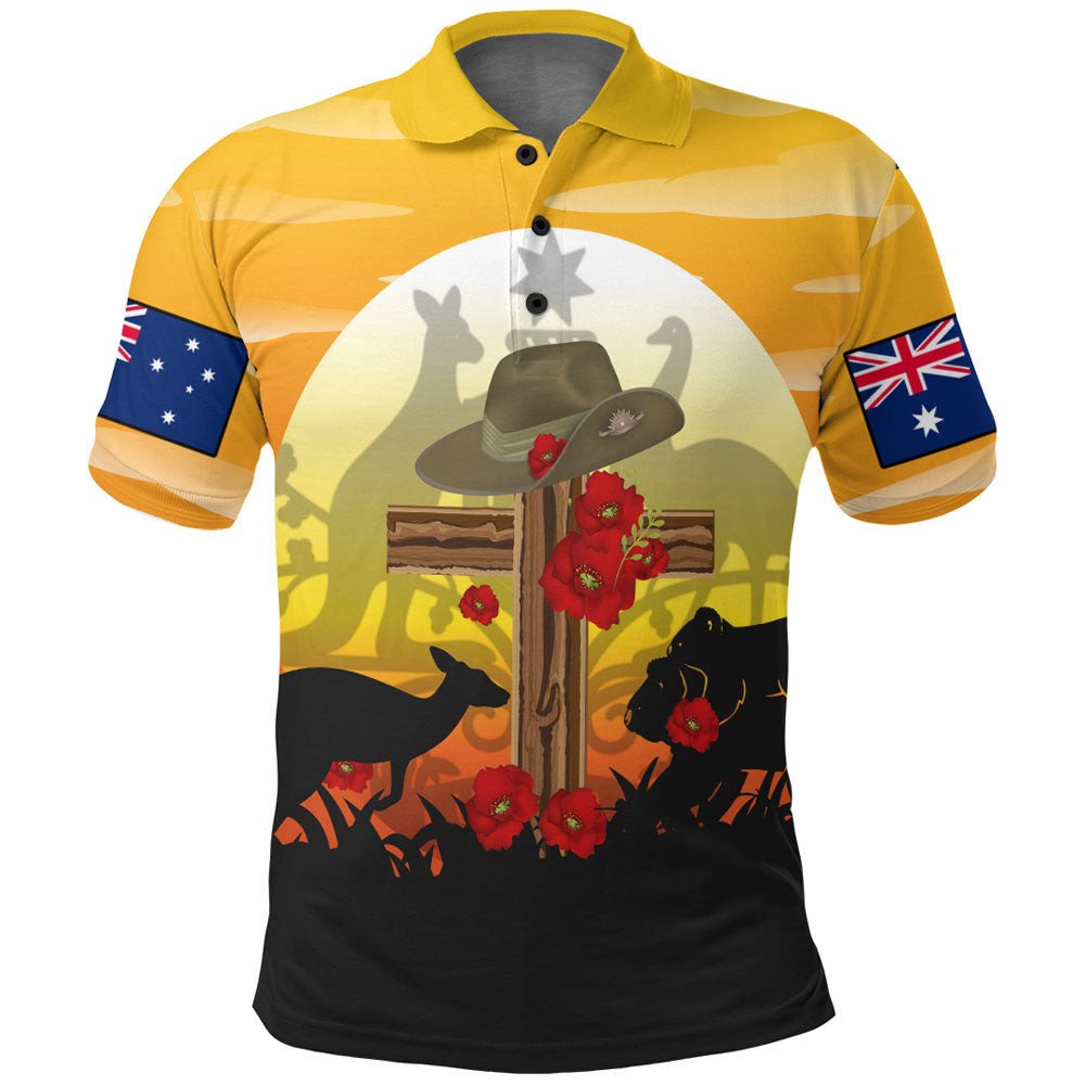 Polynesian Pride Clothing ANZAC Day Lest We Forget Animal Polo Shirt - Polynesian Pride