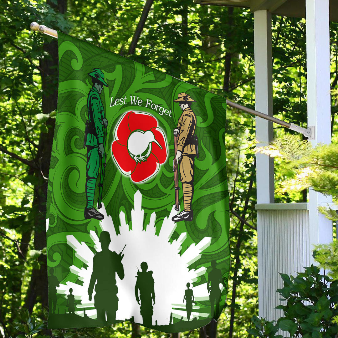 Polynesian Pride Flag - (Custom) New Zealand Anzac Walking In The Sun Flag - Polynesian Pride