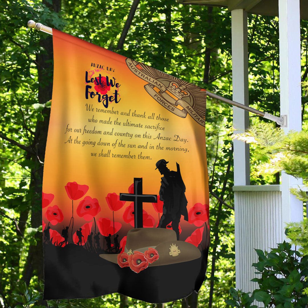 Polynesian Pride Flag - Anzac Day We Shall Remember Them Flag - Polynesian Pride