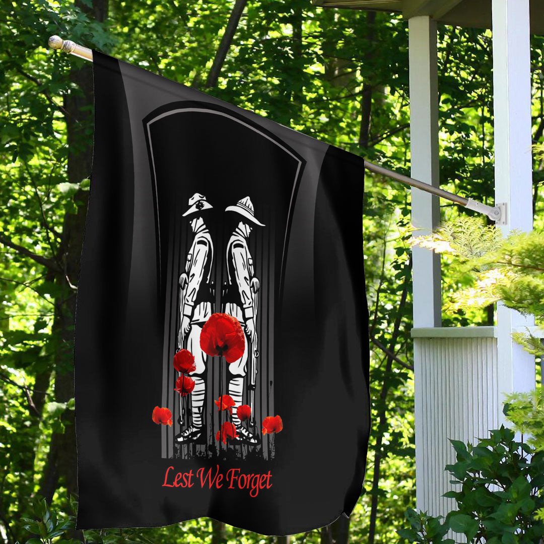 Polynesian Pride Flag - (Custom) Anzac Remembrance Day Lest We Forget Flag - Polynesian Pride