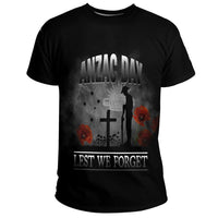 Polynesian Pride Clothing Anzac Day Remember Australia & New Zealand T shirt - Polynesian Pride