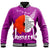 Polynesian Pride Clothing - (Custom) New Zealand Anzac Red Poopy Purple Baseball Jacket - Polynesian Pride