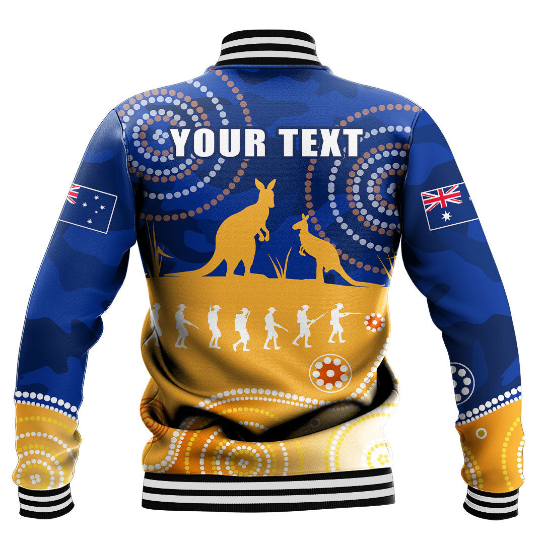 Polynesian Pride Clothing - (Custom) Australia Anzac Camouflage Vitality Baseball Jacket - Polynesian Pride