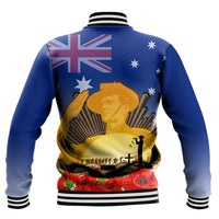 Polynesian Pride Clothing - Australia Anzac Day Soldier Salute Baseball Jacket - Polynesian Pride