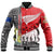 Polynesian Pride Clothing - (Custom) Australia Indigenous & New Zealand Maori Anzac (Red) Baseball Jacket - Polynesian Pride