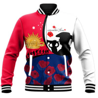 Polynesian Pride Clothing - Australia Anzac Day Soldier Blowing Trumpet Baseball Jacket - Polynesian Pride