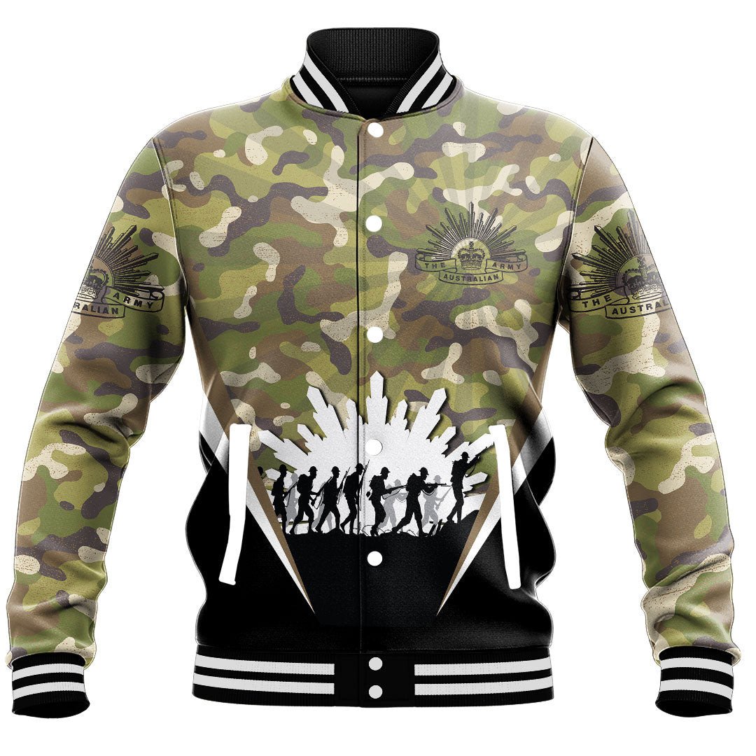 Polynesian Pride Clothing - Anzac Day Their Name Liveth For Evermore Baseball Jacket - Polynesian Pride