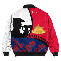 Polynesian Pride Clothing - Australia Anzac Day Soldier Blowing Trumpet Bomber Jacket - Polynesian Pride