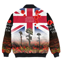 Polynesian Pride Clothing - Remember The Sacrifice They Gave For Out Freedom Bomber Jacket - Polynesian Pride