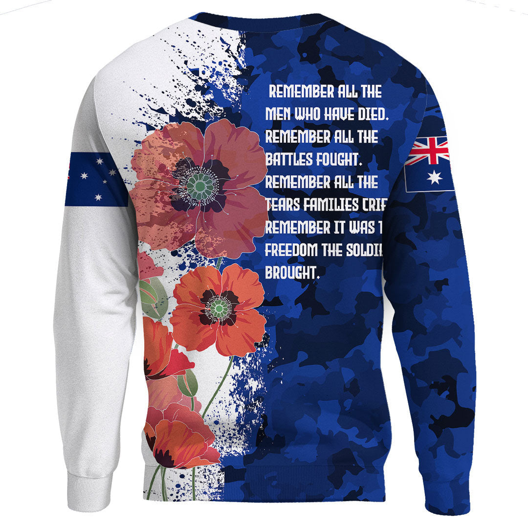 Polynesian Pride Clothing - Anzac Day Silhouette Soldier.Sweatshirt - Polynesian Pride