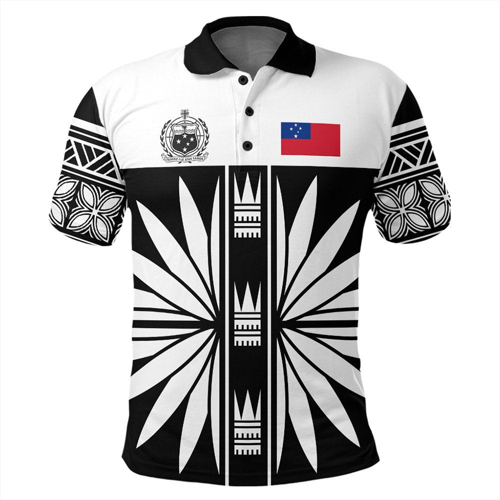 Polynesian Pride Apparel Samoa Black Saturday Polo Shirt LT10 Black - Polynesian Pride