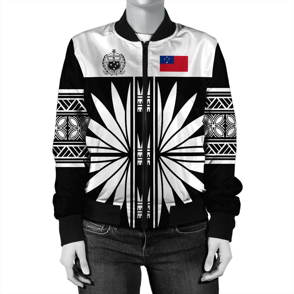 Polynesian Pride Jacket - Samoa Black Saturday Bomber Jacket LT10 - Polynesian Pride