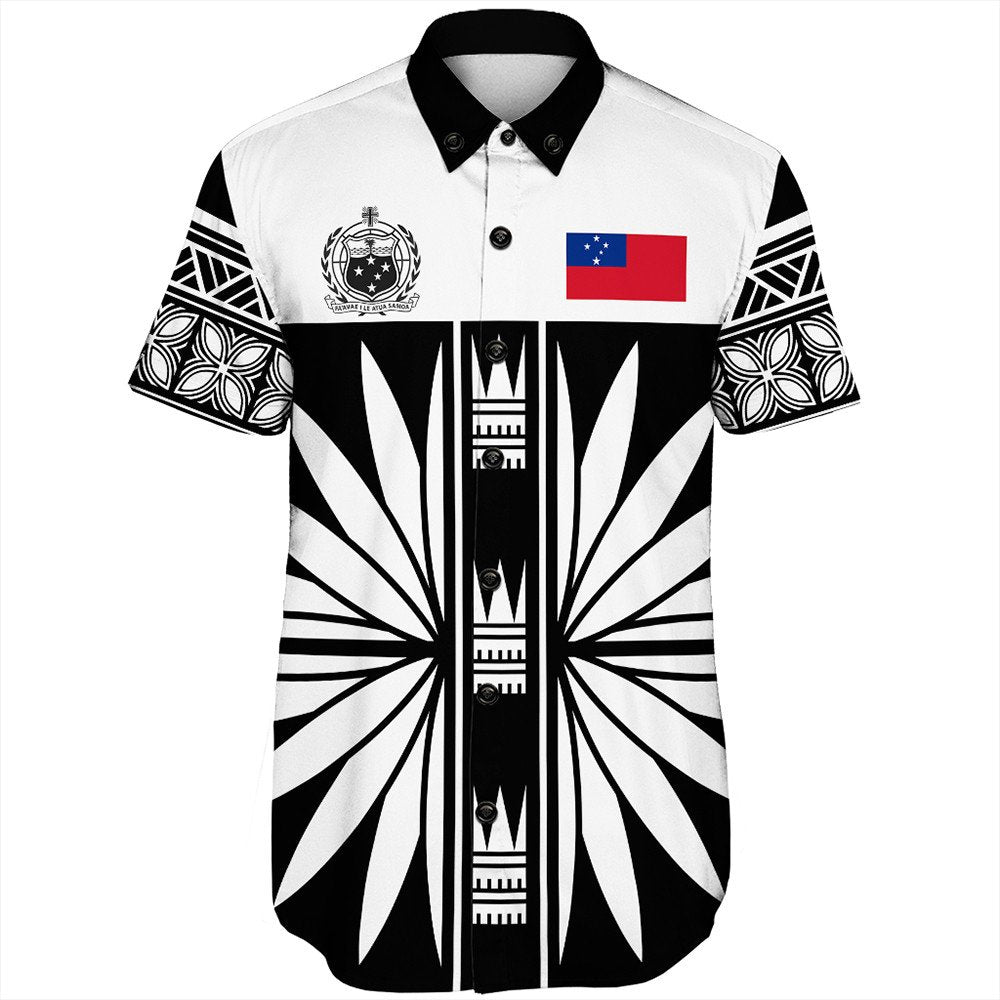 Polynesian Pride Short Sleeve Shirt - Samoa Black Saturday Short Sleeve Shirt LT10 Unisex Black - Polynesian Pride