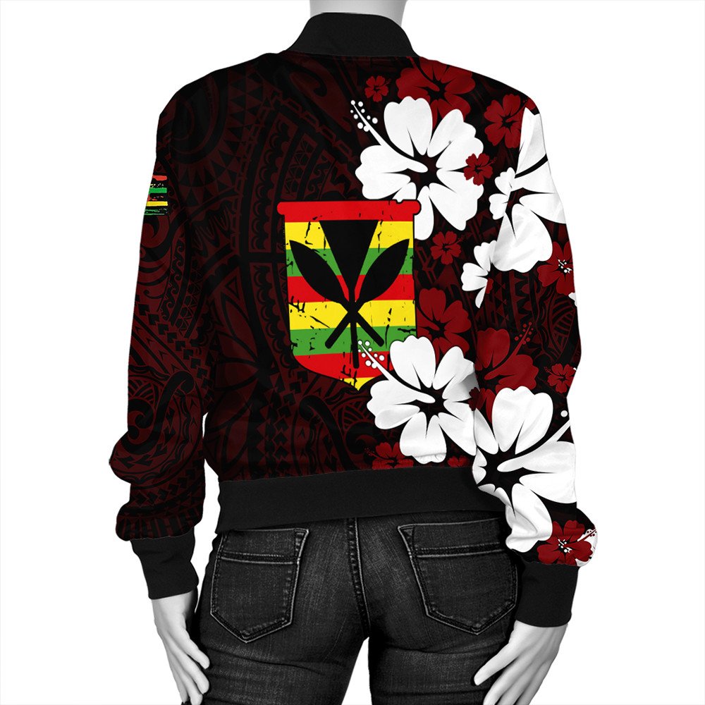 Polynesian Pride Jacket - Hawaii Kanaka Hibiscus Style Bomber Jacket LT10 - Polynesian Pride