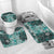 Polynesian Home Set - Tribal Honu And Tiare Print Bathroom Set LT10 - Polynesian Pride