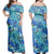 Polynesian Dress - Polynesian Old Tribal Blue Hibiscus Pattern Off Shoulder Long Dress LT10 Women Blue - Polynesian Pride