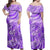 Polynesian Dress - Polynesian Painted Purple Off Shoulder Long Dress LT10 Women Purple - Polynesian Pride