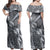 Polynesian Dress - Polynesian Tribal Tattoo Patterns Off Shoulder Long Dress LT10 Women Gray - Polynesian Pride