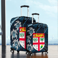 Polynesian Pride Luggage Covers - Fiji Coat of Arms Turtle Palm Tree Travel Suitcase Cover LT10 - Polynesian Pride