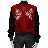 Polynesian Pride Jacket - Personalized Hawaii Spearhead Hibiscus Polynesian Bomber Jacket LT10 - Polynesian Pride