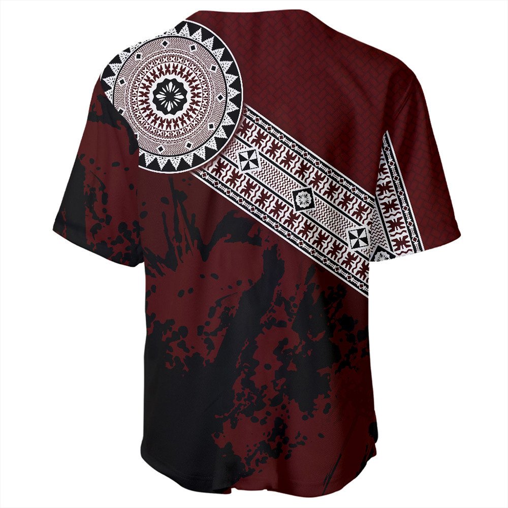 Polynesian Pride Shirt - Fiji Masa Paint Style Baseball Jersey LT10 - Polynesian Pride