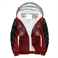 Polynesian Pride Hoodie - Personalized Hawaii Spearhead Hibiscus Polynesian Sherpa Hoodie LT10 - Polynesian Pride