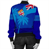Polynesian Pride Jacket - Fiji Palm Tree Coat Of Arms Bomber Jacket LT10 - Polynesian Pride