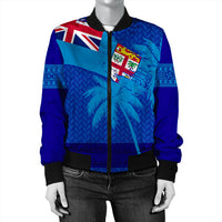 Polynesian Pride Jacket - Fiji Palm Tree Coat Of Arms Bomber Jacket LT10 - Polynesian Pride