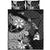 Polynesian Pride Home Set - Kanaka Black Kakau Hawaiian Quilt Bed Set LT10 - Polynesian Pride