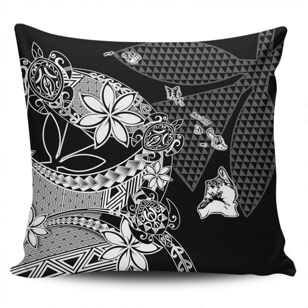 Polynesian Pride Home Set - Kanaka Black Kakau Hawaiian Pillow Covers LT10 One Size Black - Polynesian Pride