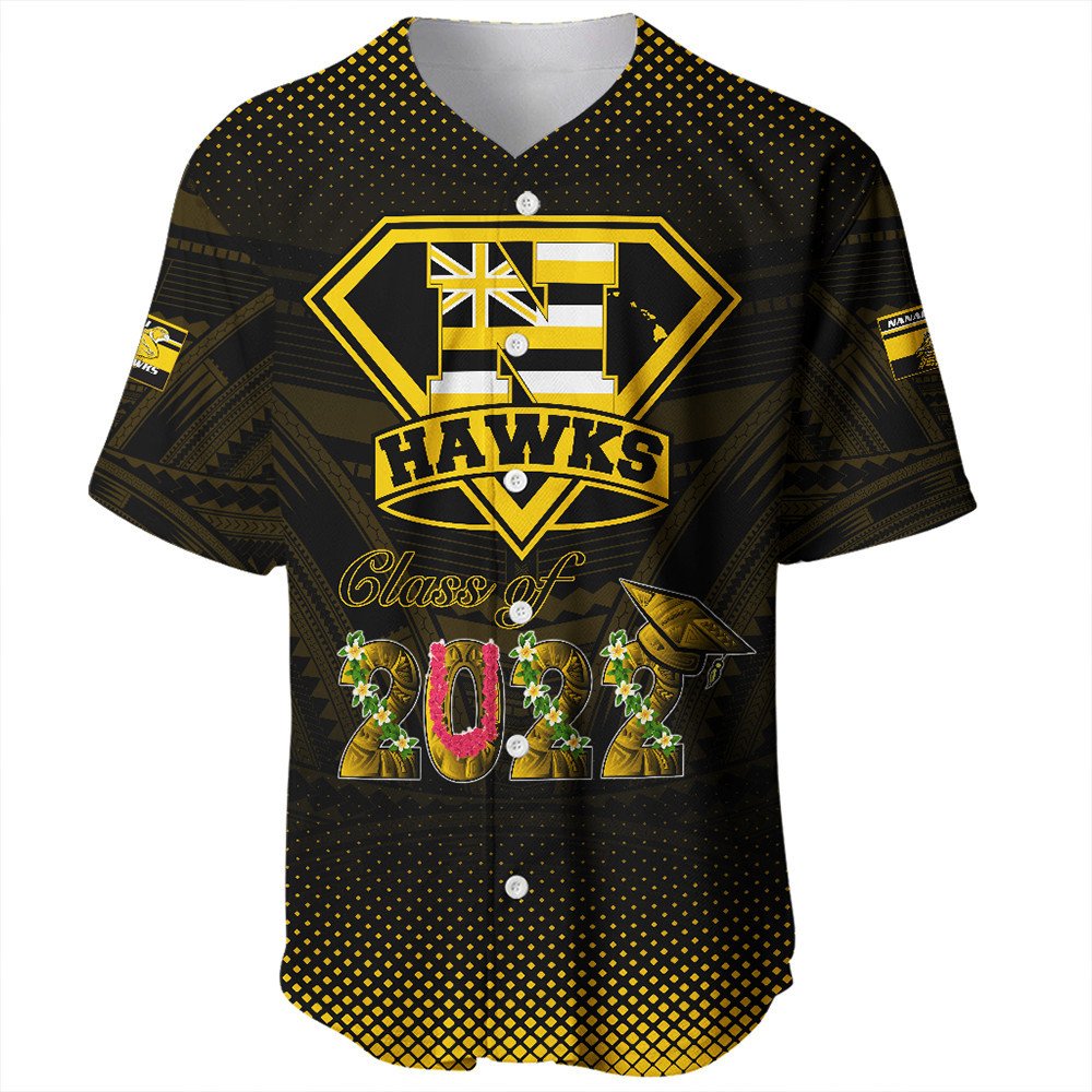 Polynesian Pride Shirt - Personalized Hawaii Class Of Nanakuli Golden Hawks Baseball Jersey LT10 Black - Polynesian Pride