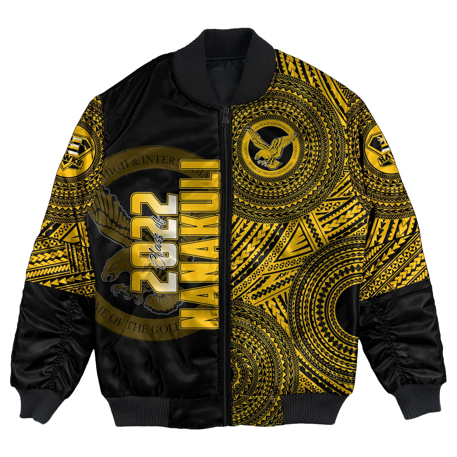 Polynesian Pride Jacket - Personalized Hawaii Class Of Nanakuli Bomber Jacket LT10 Unisex Black - Polynesian Pride