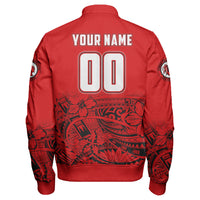 Polynesian Pride Jacket - Personalized 808 Kahuku Sleeve Zip Bomber Jacket LT10 - Polynesian Pride