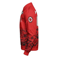 Polynesian Pride Jacket - Personalized 808 Kahuku Sleeve Zip Bomber Jacket LT10 - Polynesian Pride