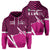 Kakau Hawaii In My Heartbeat Flag of Hawaii Hoodie Pink Unisex Pink - Polynesian Pride
