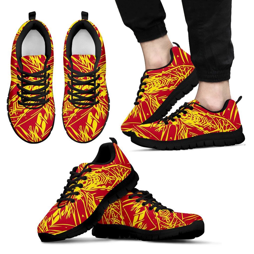 Poly Tribal Sneakers 09 Men's Sneakers Black - Polynesian Pride