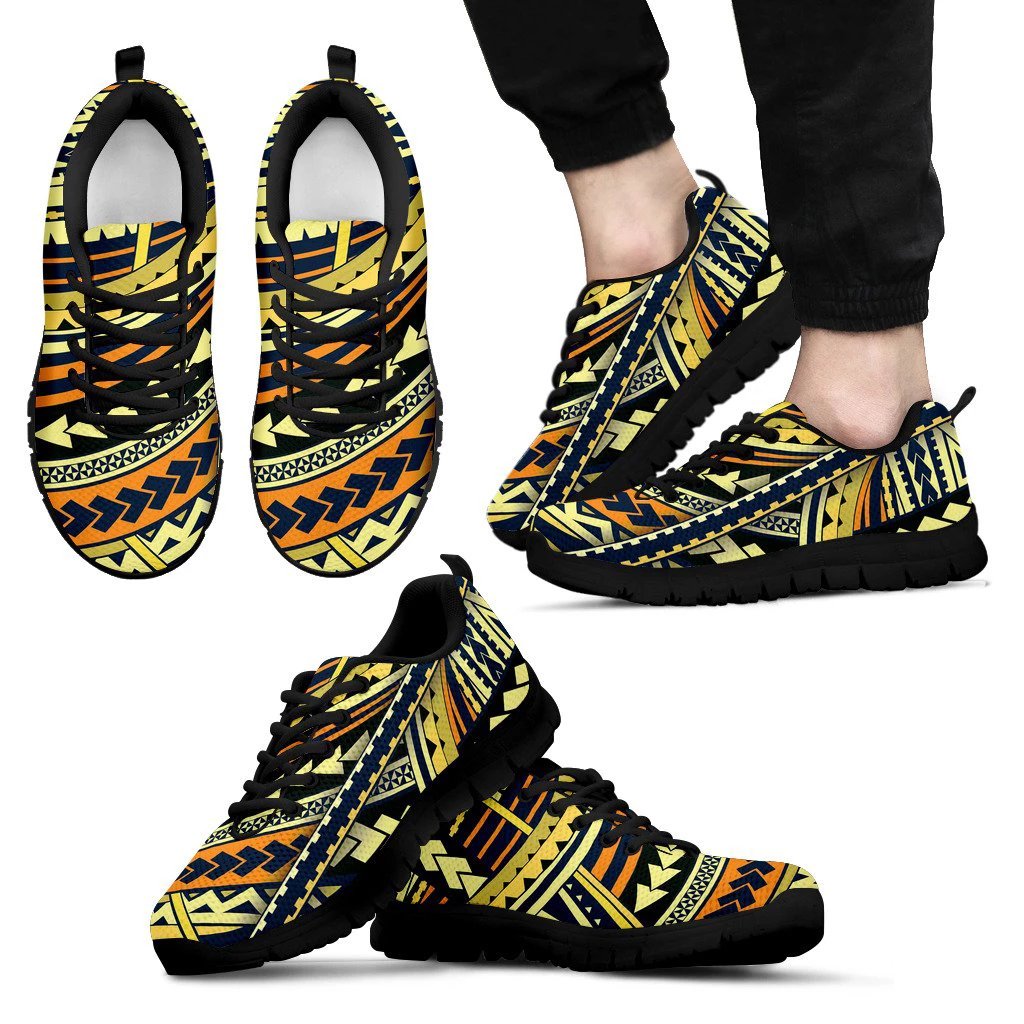 Poly Tribal Sneakers 15 Men's Sneakers Black - Polynesian Pride