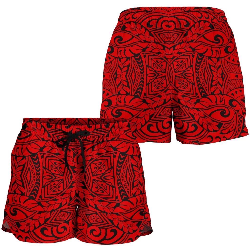 Polynesian Culture Red Women's Short Women Red - Polynesian Pride