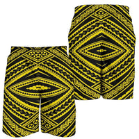 Polynesian Tatau Yellow Men's Short Men's Shorts Yellow - Polynesian Pride