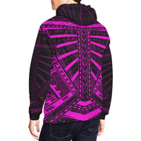 Polynesian Tattoo All Over Hoodie Pink - Polynesian Pride