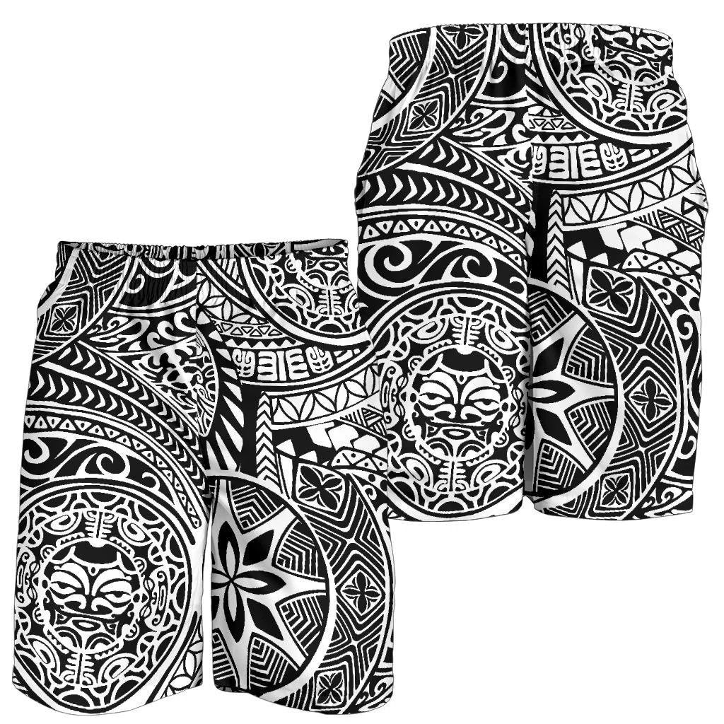 Polynesian Hawaiian Style Tribal Tattoo White Men's Short White - Polynesian Pride
