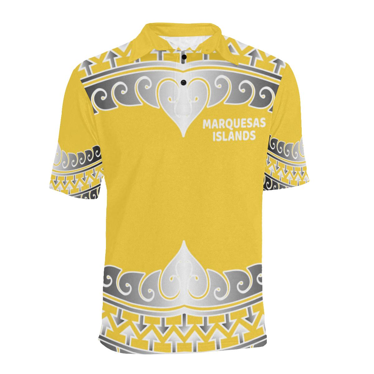 Marquesas Islands Polo Shirt Marquesas Islands Wave Style - Polynesian Pride