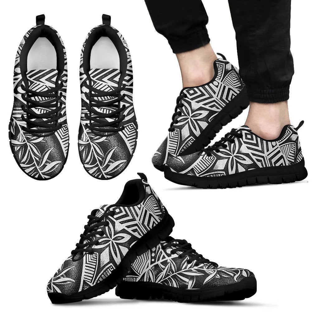 Poly Tribal Sneakers 30 Men's Sneakers Black - Polynesian Pride