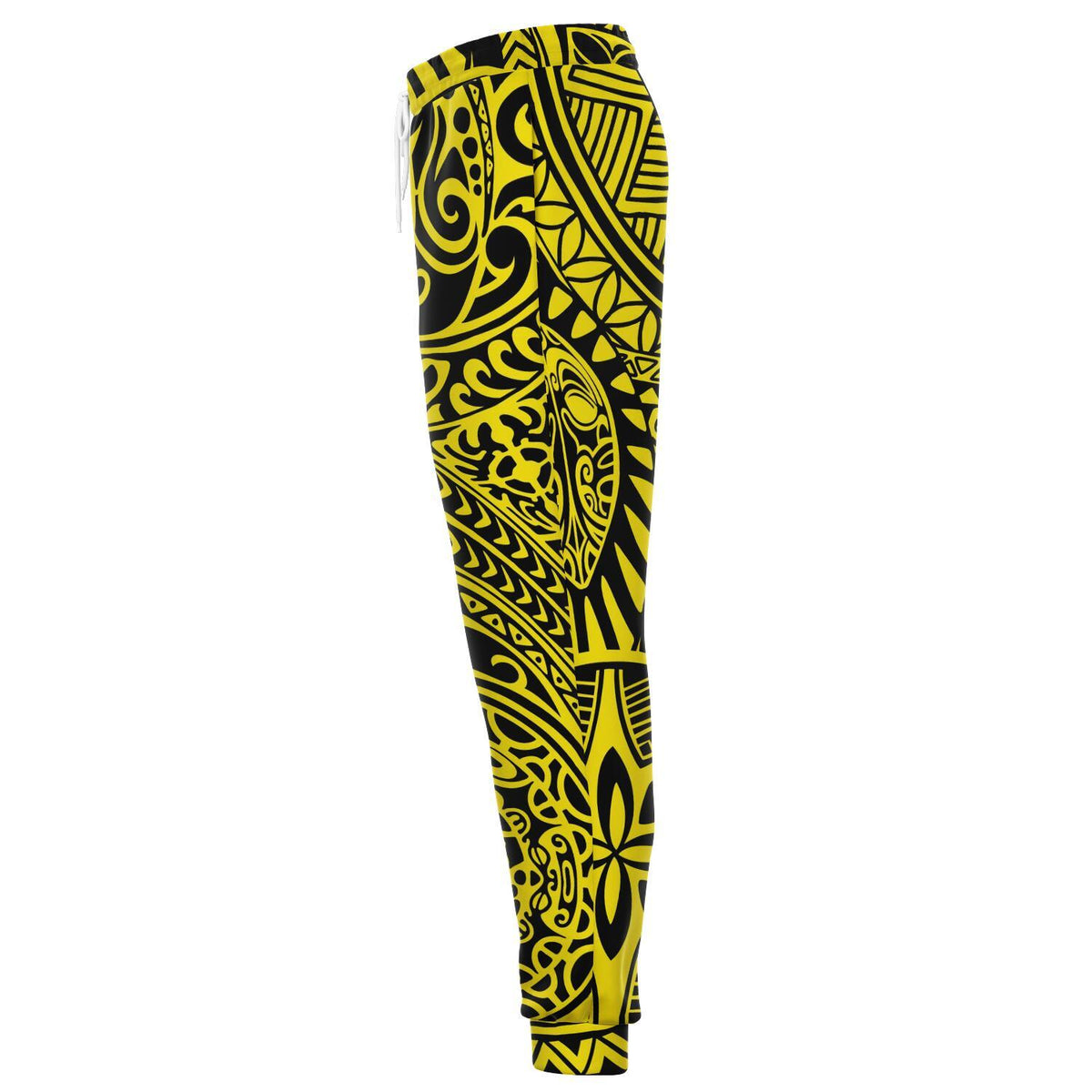 Polynesian Hawaiian Style Tribal Tattoo Yellow Joggers - Polynesian Pride