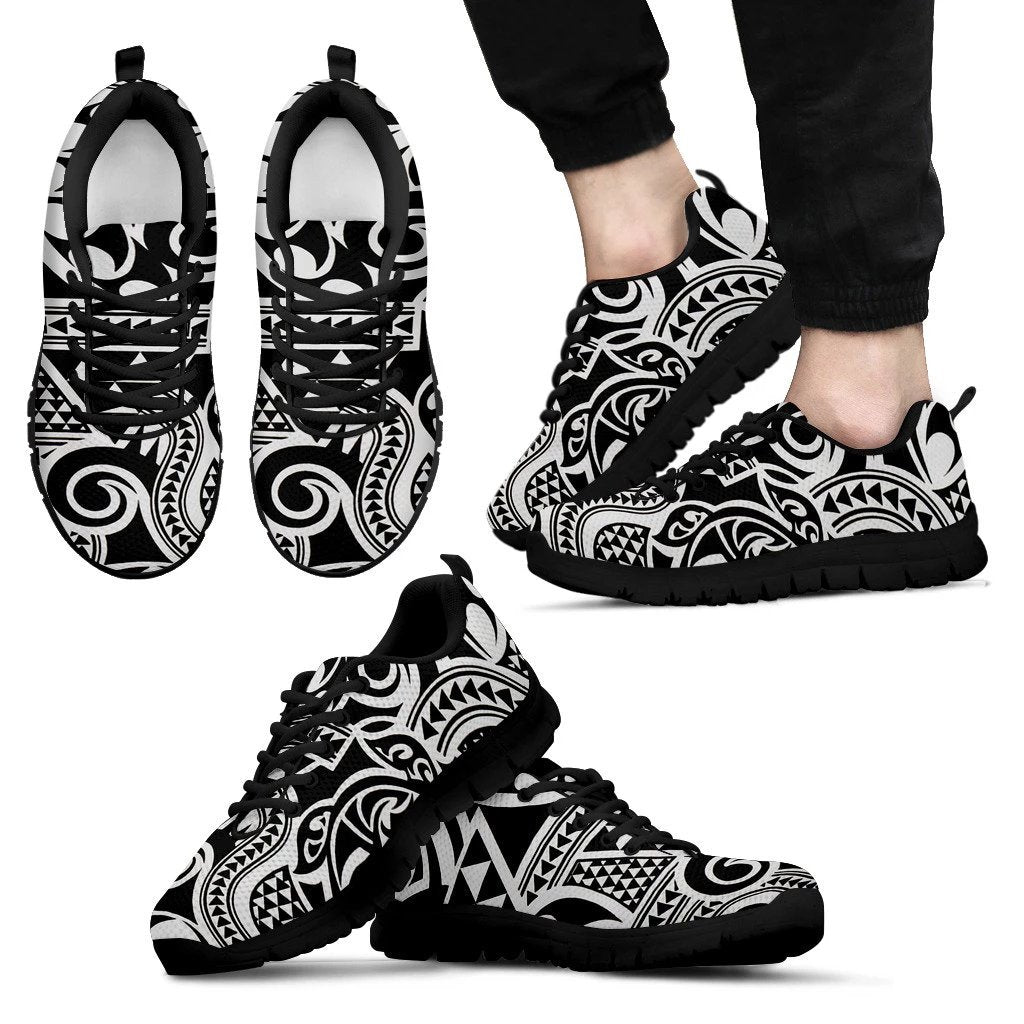 Poly Tribal Sneakers 33 Men's Sneakers Black - Polynesian Pride