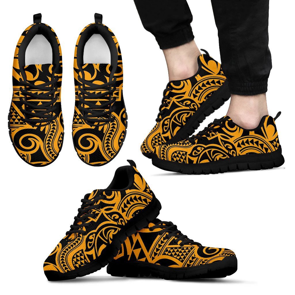 Poly Tribal Sneakers 34 Men's Sneakers Black - Polynesian Pride