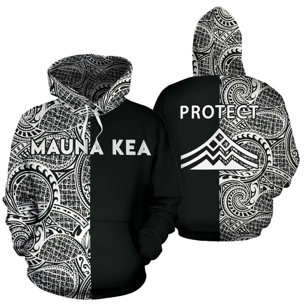 Hawaii Mauna Kea Polynesian Zip up Hoodie The Half White Unisex White - Polynesian Pride